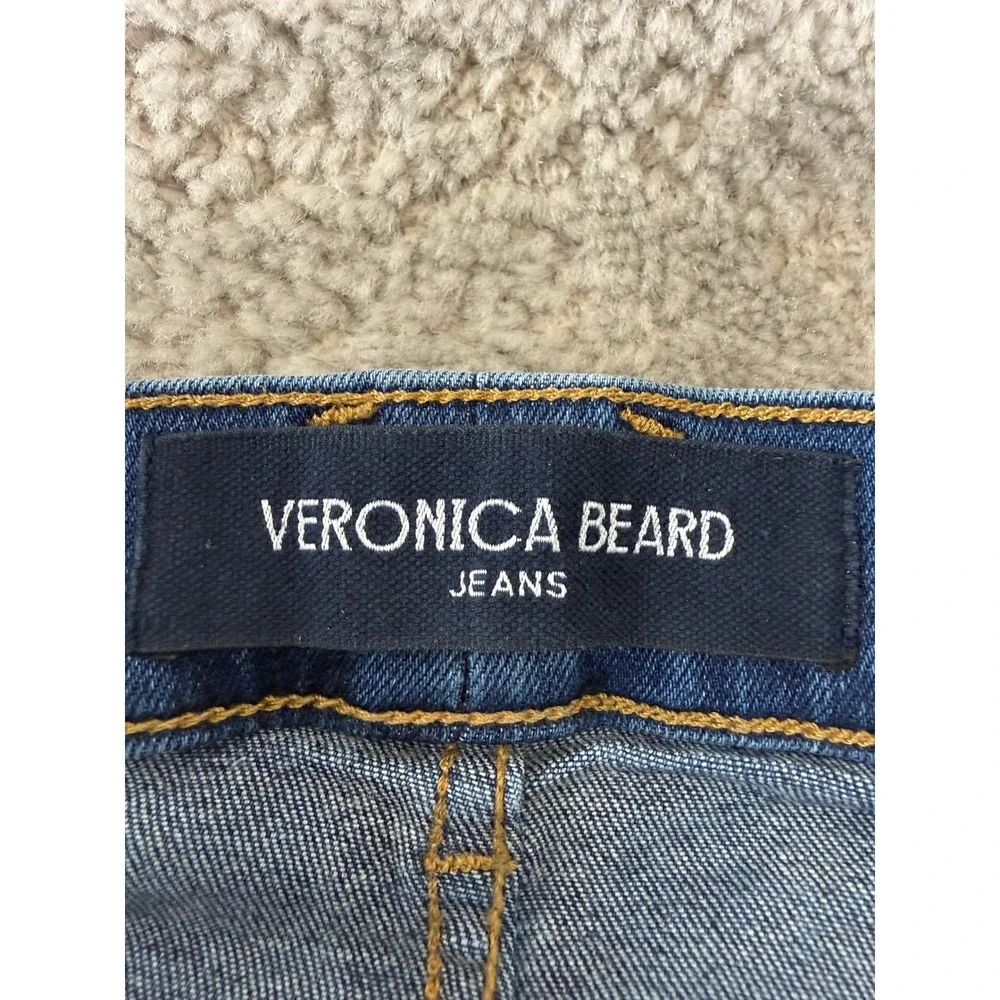 Veronica Beard Plus Sz 18 High Rise Flare Stretch Denim Jeans Blue Full Length - Picture 8 of 12